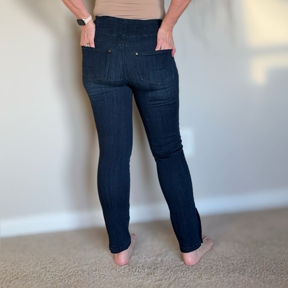 Belle by Kim Gravel Dark Blue Skinny Jeans - Picture 3 of 16